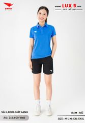 Áo Cầu Lông Pickleball Bóng Chuyền Hiwing Lux 5 Nam Nữ Màu Xanh Da