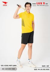 Áo Cầu Lông Pickleball Bóng Chuyền Hiwing Lux 5 Nam Nữ Màu Vàng