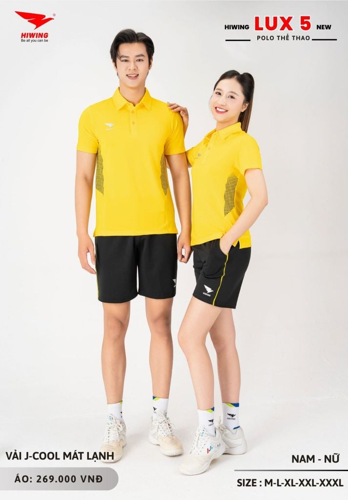 Áo Cầu Lông Pickleball Bóng Chuyền Hiwing Lux 5 Nam Nữ Màu Đỏ