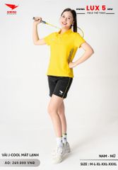 Áo Cầu Lông Pickleball Bóng Chuyền Hiwing Lux 5 Nam Nữ Màu Vàng