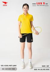 Áo Cầu Lông Pickleball Bóng Chuyền Hiwing Lux 5 Nam Nữ Màu Vàng