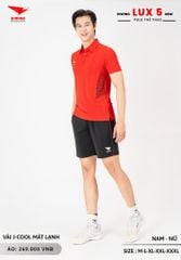 Áo Cầu Lông Pickleball Bóng Chuyền Hiwing Lux 5 Nam Nữ Màu Đỏ