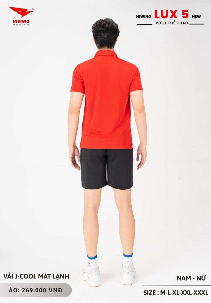Áo Cầu Lông Pickleball Bóng Chuyền Hiwing Lux 5 Nam Nữ Màu Đỏ