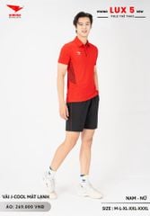 Áo Cầu Lông Pickleball Bóng Chuyền Hiwing Lux 5 Nam Nữ Màu Đỏ