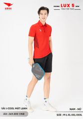 Áo Cầu Lông Pickleball Bóng Chuyền Hiwing Lux 5 Nam Nữ Màu Đỏ