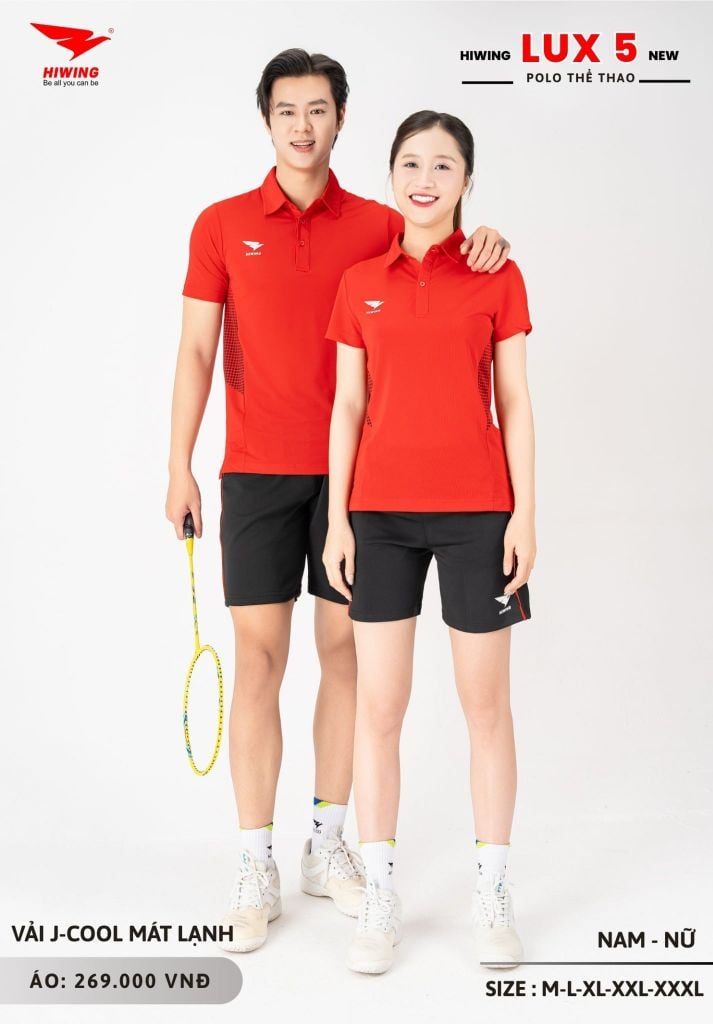 Áo Cầu Lông Pickleball Bóng Chuyền Hiwing Lux 5 Nam Nữ Màu Vàng