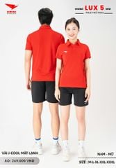 Áo Cầu Lông Pickleball Bóng Chuyền Hiwing Lux 5 Nam Nữ Màu Đỏ