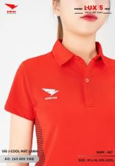 Áo Cầu Lông Pickleball Bóng Chuyền Hiwing Lux 5 Nam Nữ Màu Đỏ