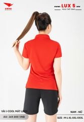 Áo Cầu Lông Pickleball Bóng Chuyền Hiwing Lux 5 Nam Nữ Màu Đỏ