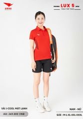 Áo Cầu Lông Pickleball Bóng Chuyền Hiwing Lux 5 Nam Nữ Màu Đỏ