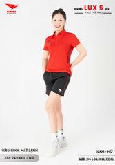 Áo Cầu Lông Pickleball Bóng Chuyền Hiwing Lux 5 Nam Nữ Màu Đỏ