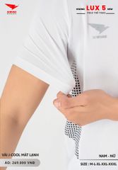 Áo Cầu Lông Pickleball Bóng Chuyền Hiwing Lux 5 Nam Nữ Màu Trắng