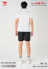 Áo Cầu Lông Pickleball Bóng Chuyền Hiwing Lux 5 Nam Nữ Màu Trắng