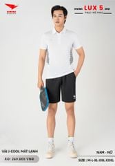 Áo Cầu Lông Pickleball Bóng Chuyền Hiwing Lux 5 Nam Nữ Màu Trắng