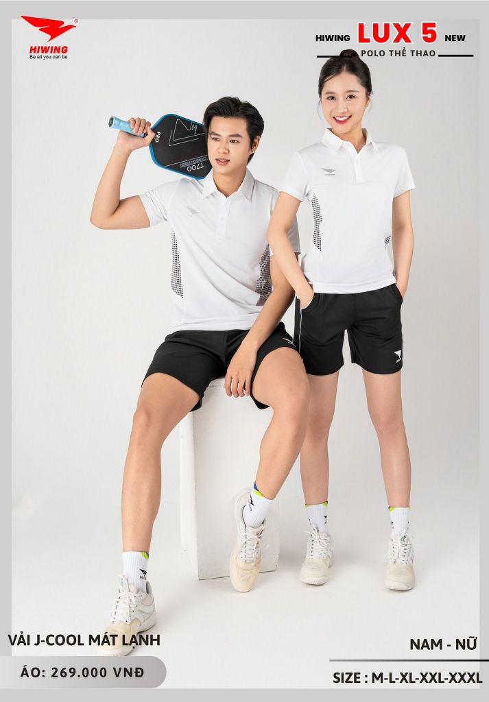 Áo Cầu Lông Pickleball Bóng Chuyền Hiwing Lux 5 Nam Nữ Màu Xanh Lý