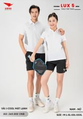Áo Cầu Lông Pickleball Bóng Chuyền Hiwing Lux 5 Nam Nữ Màu Trắng