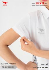 Áo Cầu Lông Pickleball Bóng Chuyền Hiwing Lux 5 Nam Nữ Màu Trắng