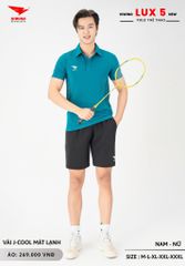 Áo Cầu Lông Pickleball Bóng Chuyền Hiwing Lux 5 Nam Nữ Màu Xanh Lý