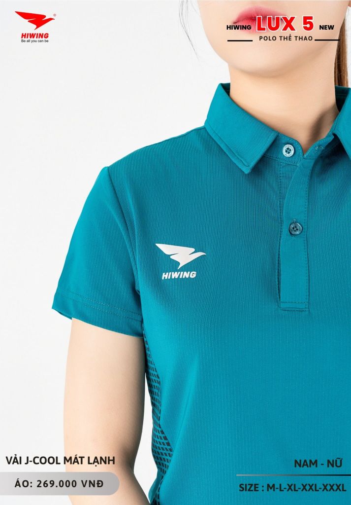 Áo Cầu Lông Pickleball Bóng Chuyền Hiwing Lux 5 Nam Nữ Màu Xanh Lý