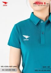 Áo Cầu Lông Pickleball Bóng Chuyền Hiwing Lux 5 Nam Nữ Màu Xanh Lý