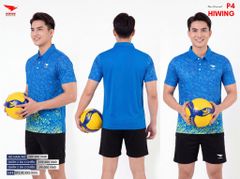 Áo Cầu Lông Pickleball Bóng Chuyền Hiwing P4 Nam Nữ Màu Xanh Da