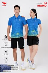 Áo Cầu Lông Pickleball Bóng Chuyền Hiwing P4 Nam Nữ Màu Xanh Da