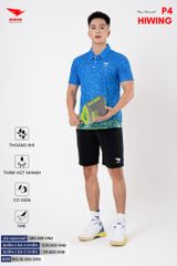 Áo Cầu Lông Pickleball Bóng Chuyền Hiwing P4 Nam Nữ Màu Xanh Da
