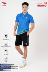 Áo Cầu Lông Pickleball Bóng Chuyền Hiwing P4 Nam Nữ Màu Xanh Than
