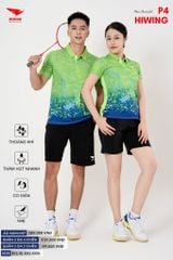 Áo Cầu Lông Pickleball Bóng Chuyền Hiwing P4 Nam Nữ Màu Xanh Lá