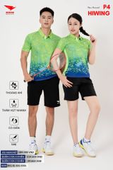 Áo Cầu Lông Pickleball Bóng Chuyền Hiwing P4 Nam Nữ Màu Xanh Lá