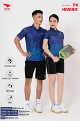 Áo Cầu Lông Pickleball Bóng Chuyền Hiwing P4 Nam Nữ Màu Xanh Than
