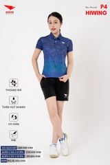 Áo Cầu Lông Pickleball Bóng Chuyền Hiwing P4 Nam Nữ Màu Xanh Than