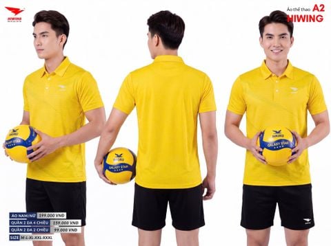 Áo Cầu Lông , Pickleball Hiwing A2 - Màu Vàng