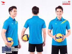 Áo Cầu Lông Pickleball Hiwing Cooling Fabric A1 Màu Xanh New 2025