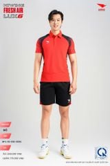 Áo Cầu Lông Pickleball HIWING FRESH AIR LUX6 Nam Nữ Màu Xanh Đỏ