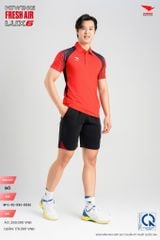 Áo Cầu Lông Pickleball HIWING FRESH AIR LUX6 Nam Nữ Màu Xanh Đỏ