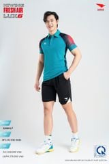 Áo Cầu Lông Pickleball HIWING FRESH AIR LUX6 Nam Nữ Màu Xanh Đỏ