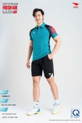 Áo Cầu Lông Pickleball HIWING FRESH AIR LUX6 Nam Nữ Màu Xanh Da