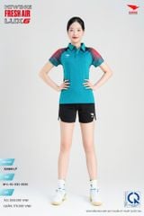 Áo Cầu Lông Pickleball HIWING FRESH AIR LUX6 Nam Nữ Màu Xanh Lý