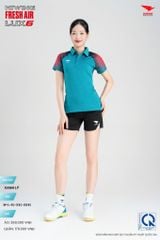 Áo Cầu Lông Pickleball HIWING FRESH AIR LUX6 Nam Nữ Màu Xanh Lý