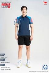 Áo Cầu Lông Pickleball HIWING FRESH AIR LUX6 Nam Nữ Màu Xanh Da