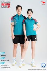Áo Cầu Lông Pickleball HIWING FRESH AIR LUX6 Nam Nữ Màu Xanh Lý