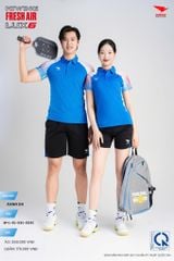 Áo Cầu Lông Pickleball HIWING FRESH AIR LUX6 Nam Nữ Màu Xanh Da