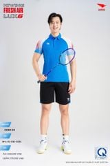 Áo Cầu Lông Pickleball HIWING FRESH AIR LUX6 Nam Nữ Màu Xanh Da