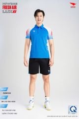 Áo Cầu Lông Pickleball HIWING FRESH AIR LUX6 Nam Nữ Màu Xanh Đỏ