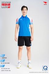 Áo Cầu Lông Pickleball HIWING FRESH AIR LUX6 Nam Nữ Màu Xanh Than