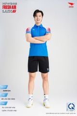Áo Cầu Lông Pickleball HIWING FRESH AIR LUX6 Nam Nữ Màu Xanh Da