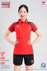 Áo Cầu Lông Pickleball HIWING FRESH AIR LUX6 Nam Nữ Màu Xanh Đỏ