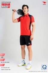 Áo Cầu Lông Pickleball HIWING FRESH AIR LUX6 Nam Nữ Màu Xanh Đỏ