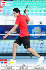 Áo Cầu Lông , Pickleball Hiwing W8 - Màu Đỏ